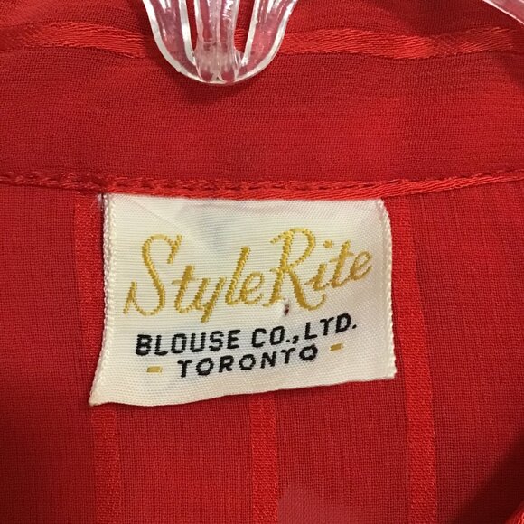 Vintage Style Rite Blouse Co Ruffled Blouse Size L - Picture 2 of 11